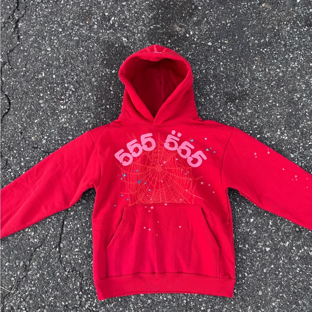 Sp5der Number 555 Hoodie 'Red 💥